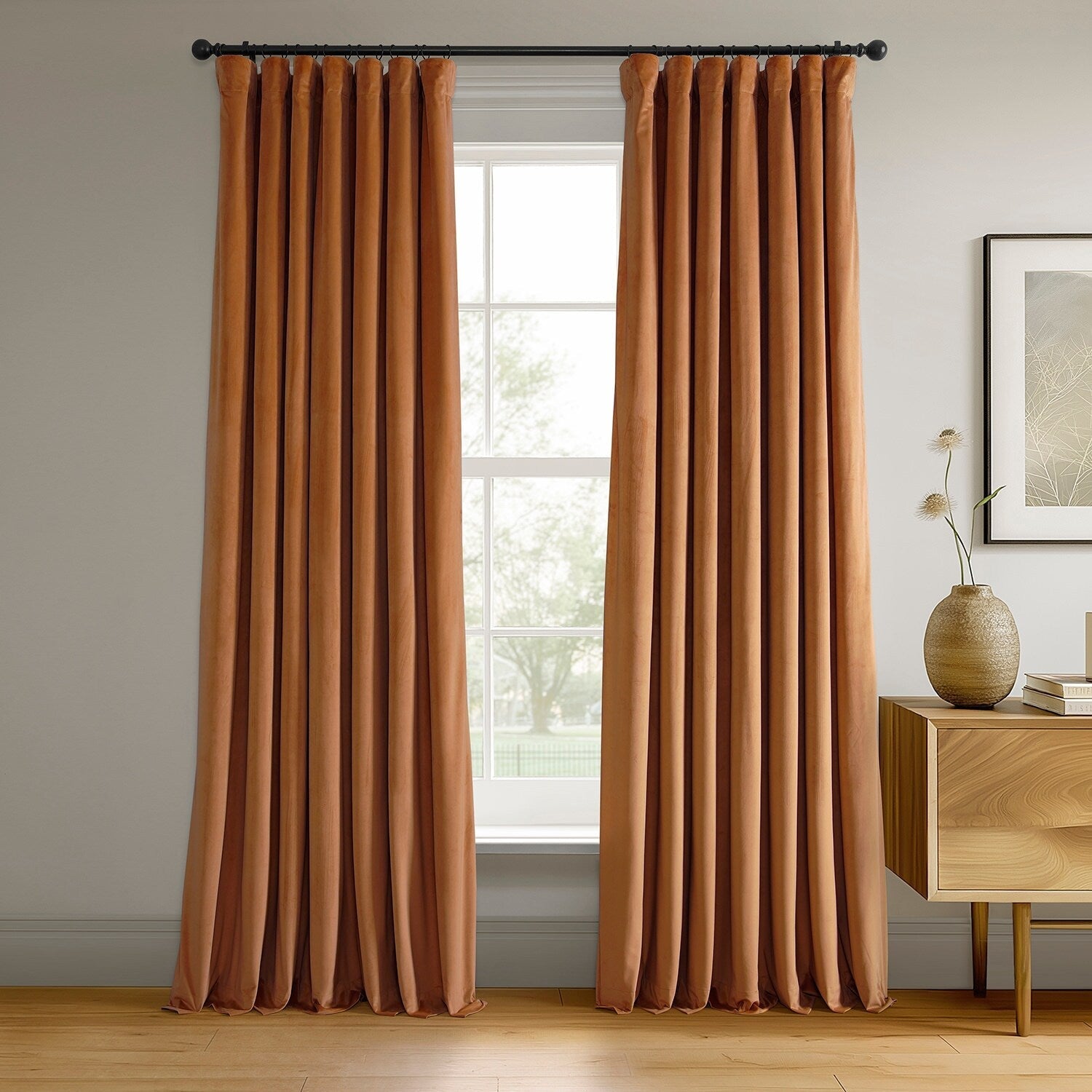 Rideau occultant en velours Signature Exclusive Fabrics (1 panneau)