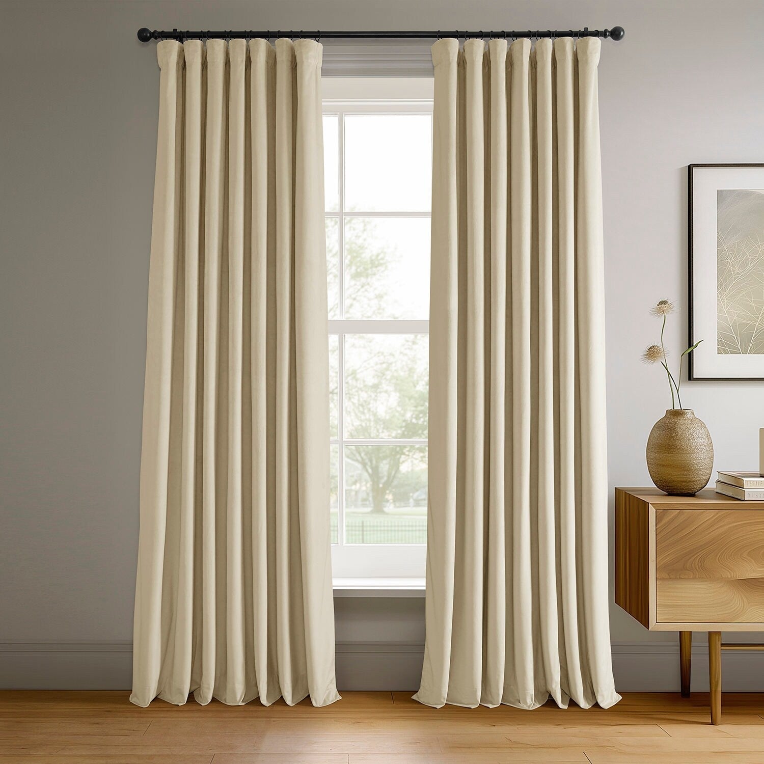 Rideau occultant en velours Signature Exclusive Fabrics (1 panneau)