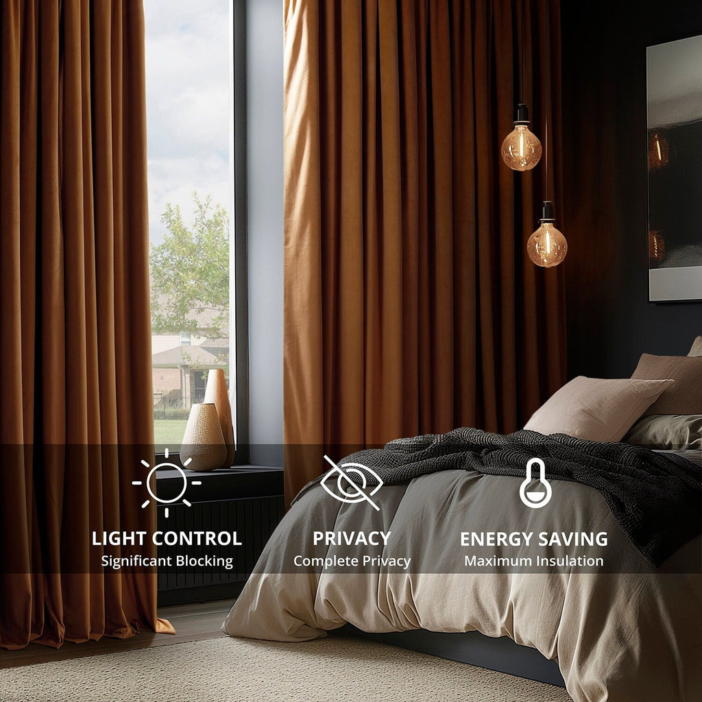 Rideau occultant en velours Signature Exclusive Fabrics (1 panneau)