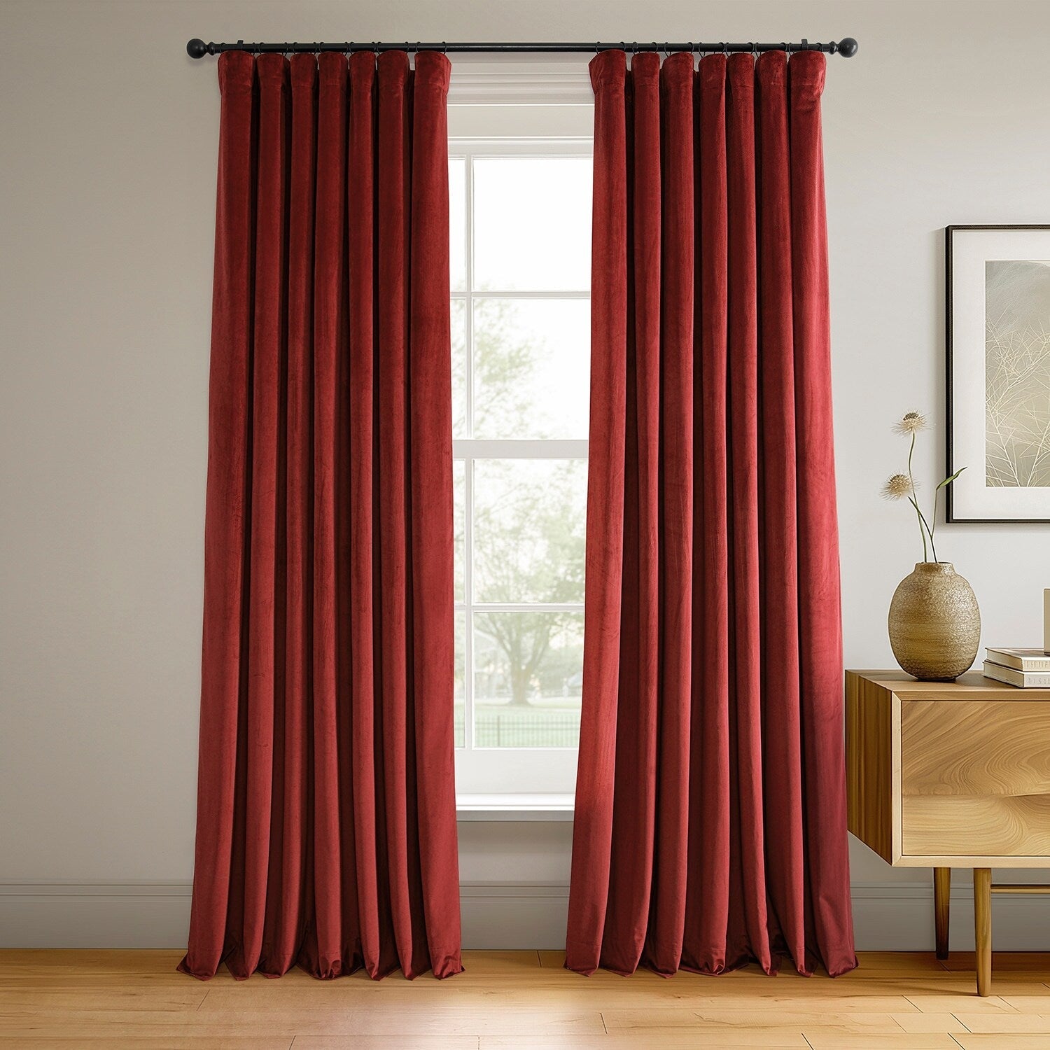 Rideau occultant en velours Signature Exclusive Fabrics (1 panneau)