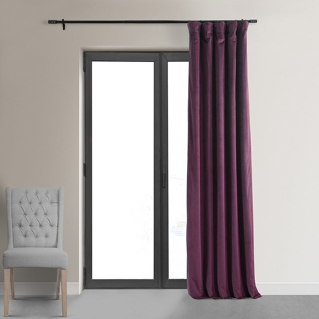 Rideau occultant en velours Signature Exclusive Fabrics (1 panneau)