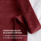 Rideau occultant en velours Signature Exclusive Fabrics (1 panneau)
