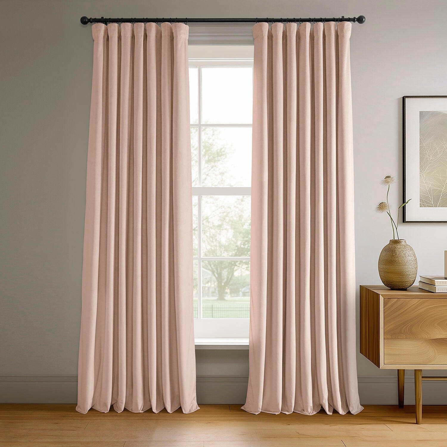 Rideau occultant en velours Signature Exclusive Fabrics (1 panneau)