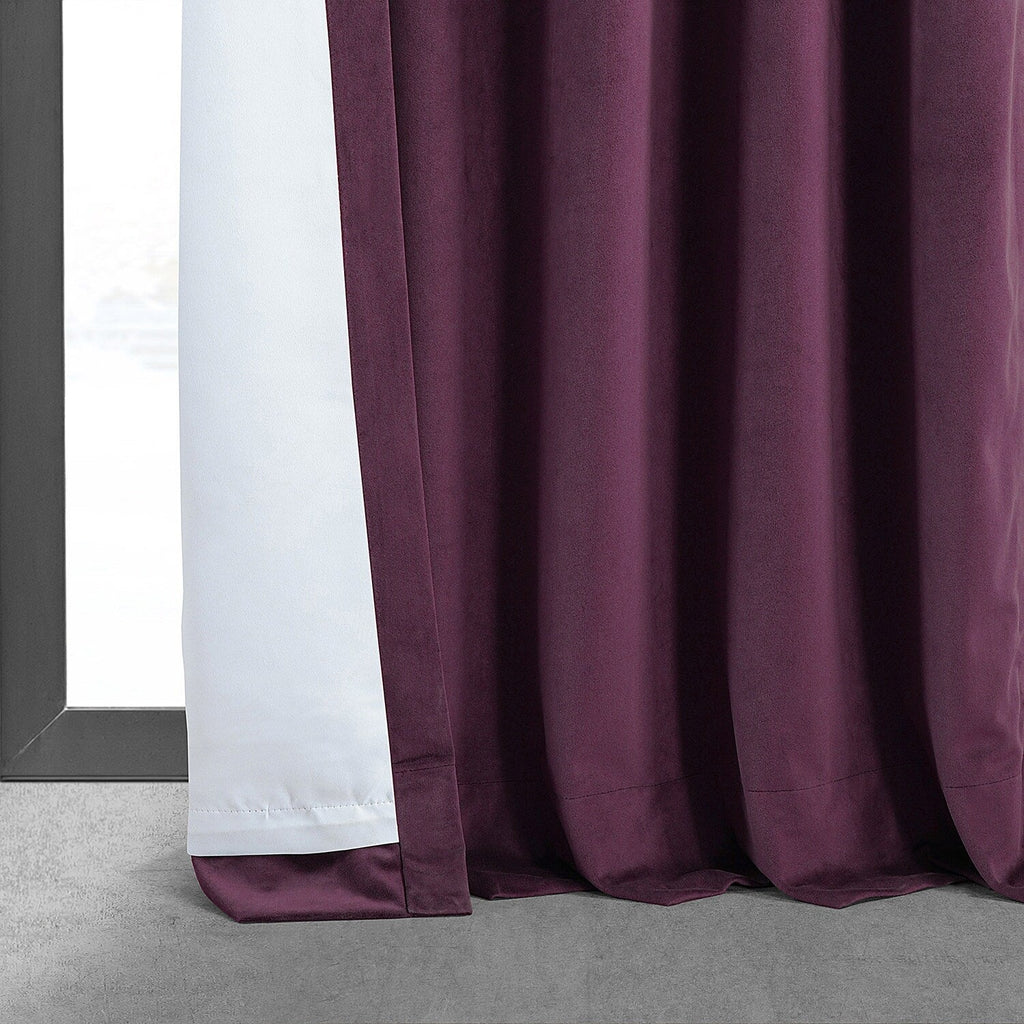 Rideau occultant en velours Signature Exclusive Fabrics (1 panneau)