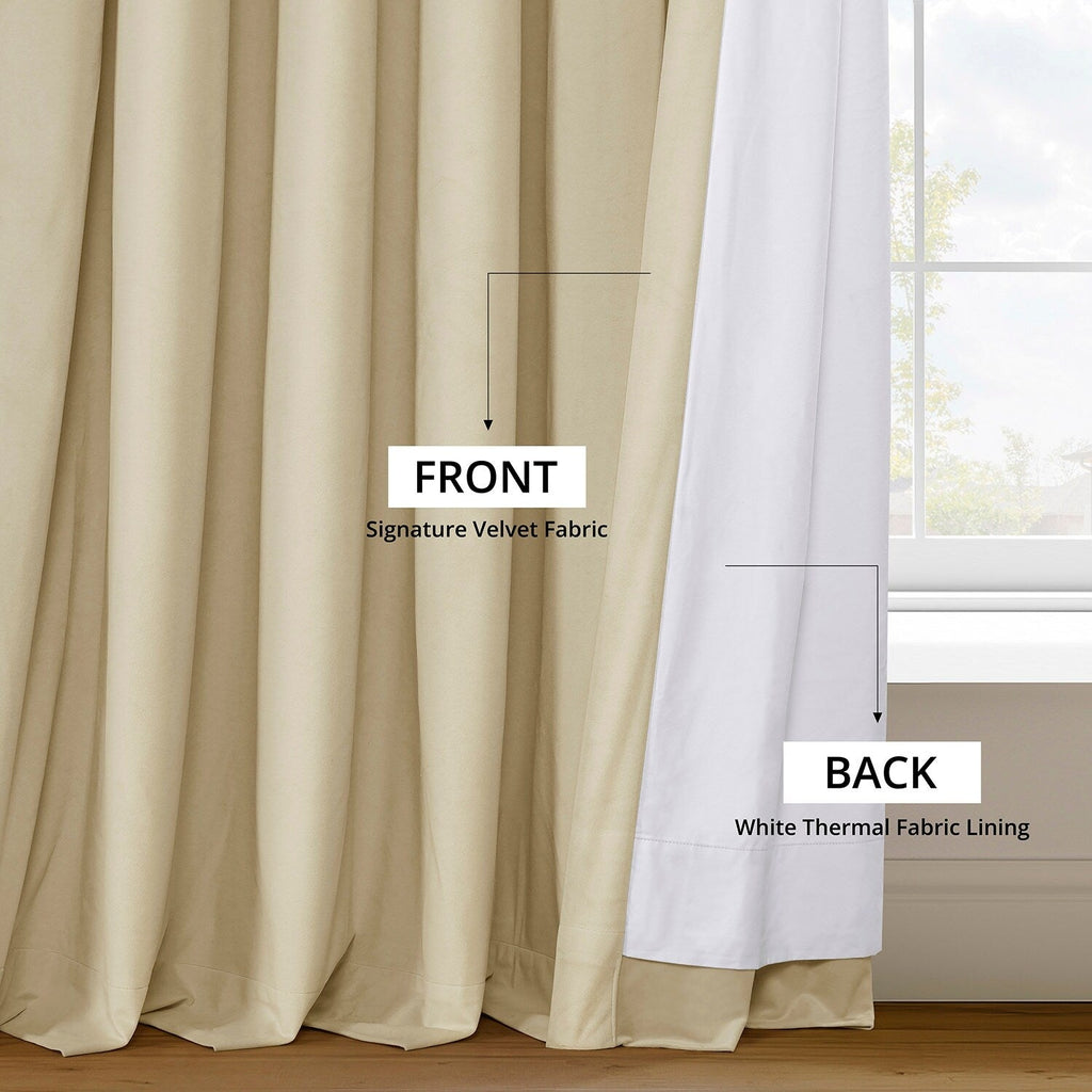 Rideaux occultants extra larges en velours Signature Exclusive Fabrics (1 panneau) - Rideaux occultants luxueux