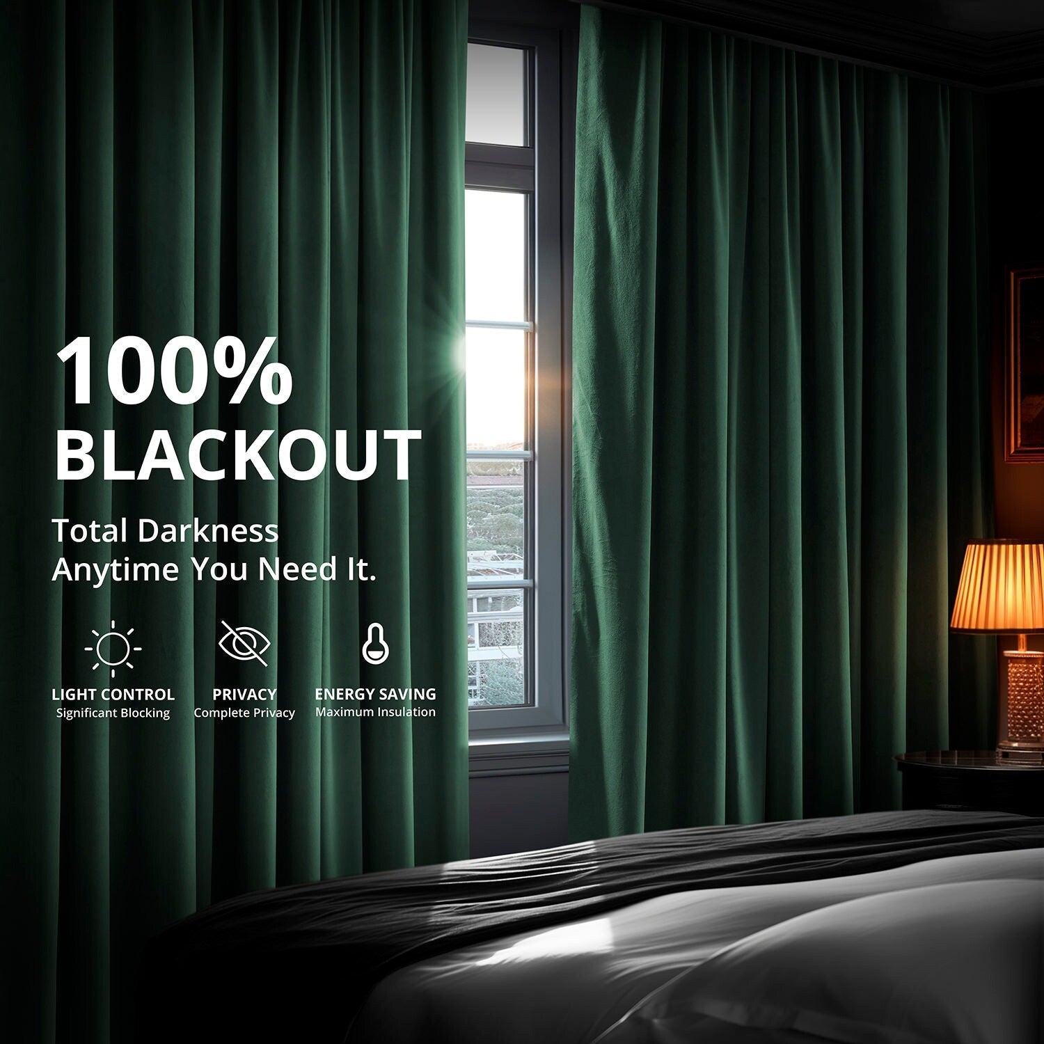 Rideaux occultants extra larges en velours Signature Exclusive Fabrics (1 panneau) - Rideaux occultants luxueux