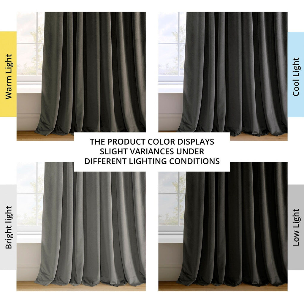 Rideaux occultants extra larges en velours Signature Exclusive Fabrics (1 panneau) - Rideaux occultants luxueux