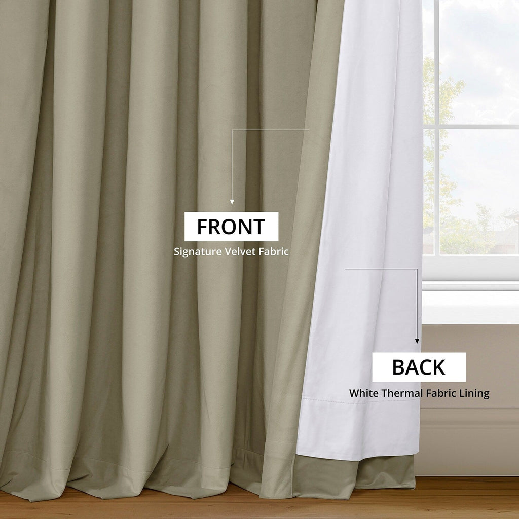 Rideaux occultants extra larges en velours Signature Exclusive Fabrics (1 panneau) - Rideaux occultants luxueux