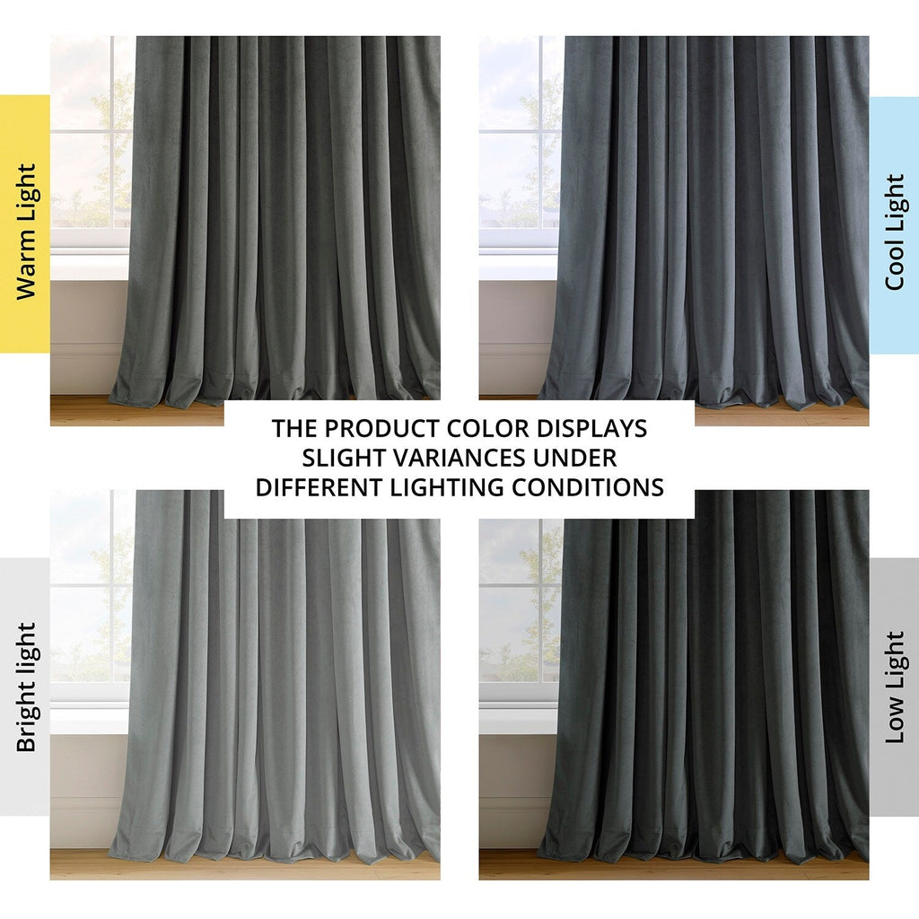 Rideaux occultants extra larges en velours Signature Exclusive Fabrics (1 panneau) - Rideaux occultants luxueux