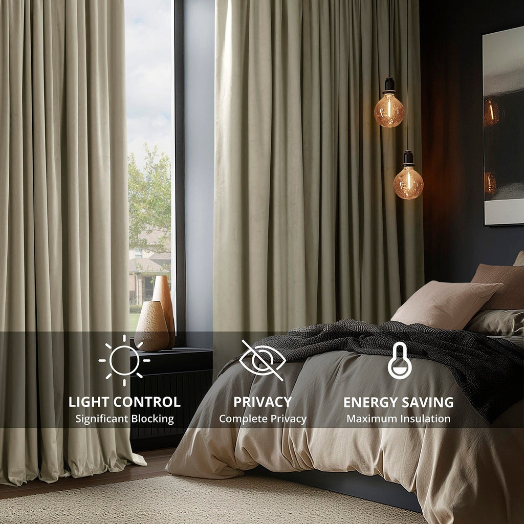 Rideaux occultants extra larges en velours Signature Exclusive Fabrics (1 panneau) - Rideaux occultants luxueux