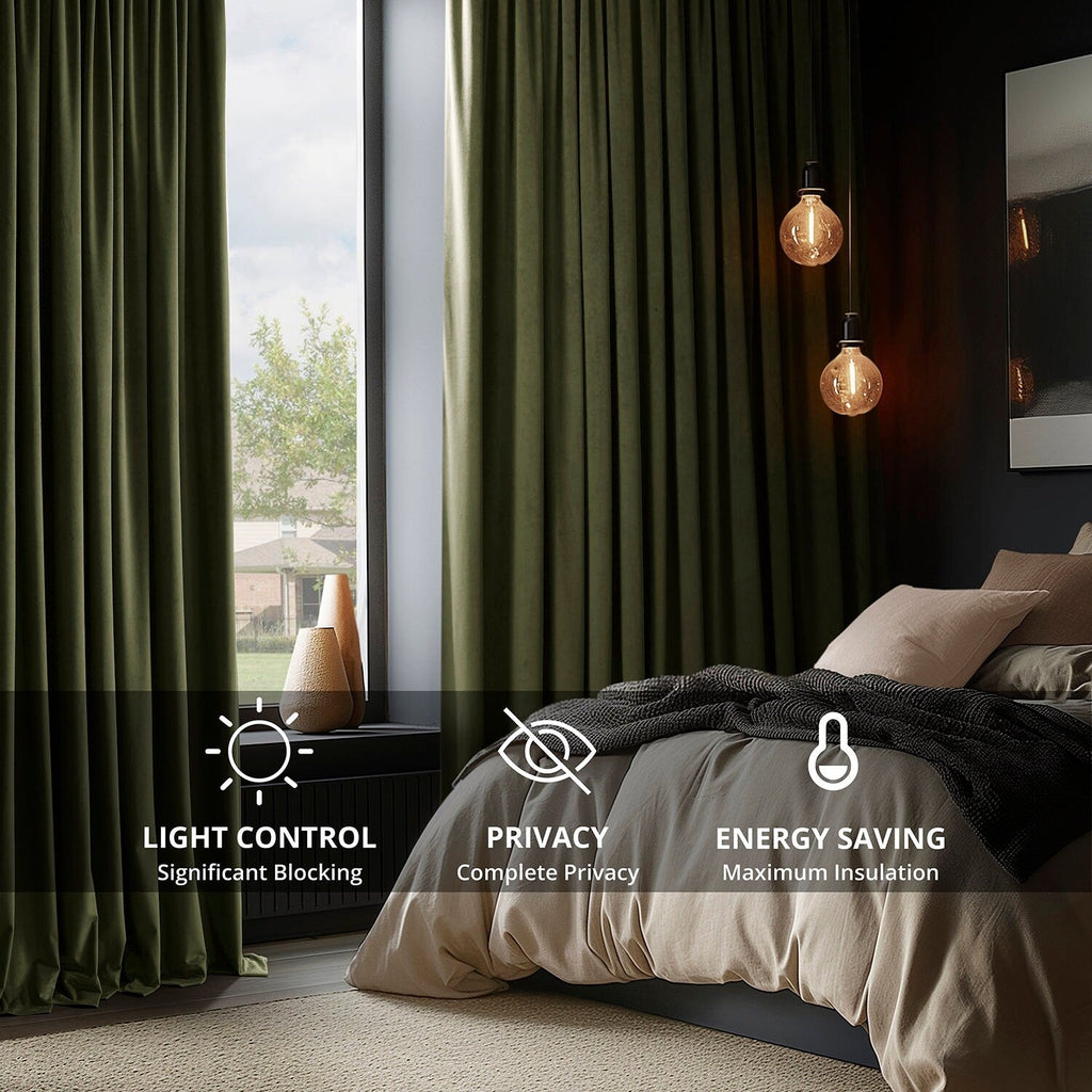 Rideaux occultants extra larges en velours Signature Exclusive Fabrics (1 panneau) - Rideaux occultants luxueux