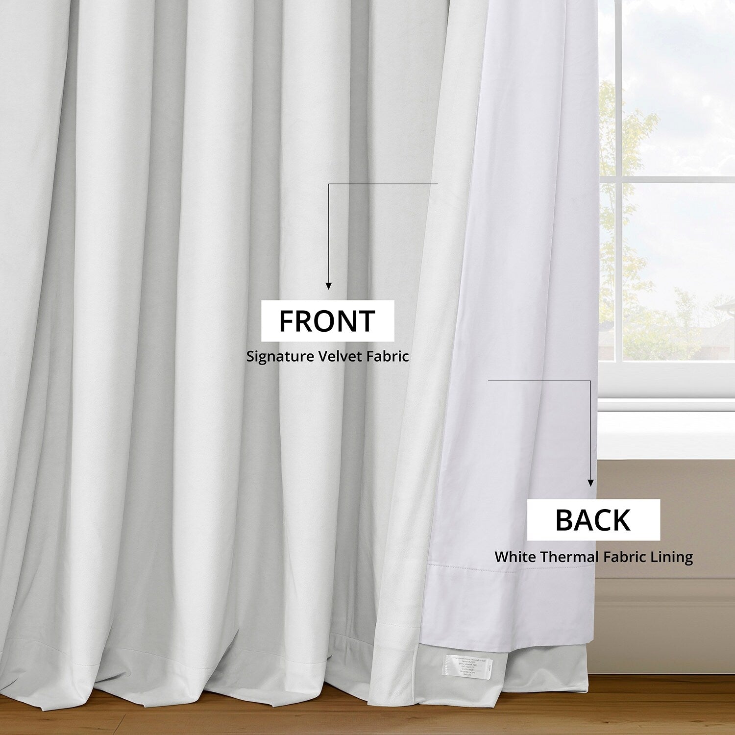 Rideaux occultants extra larges en velours Signature Exclusive Fabrics (1 panneau) - Rideaux occultants luxueux