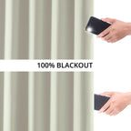 Rideaux occultants 100 % en faux lin exclusifs, bloquant la chaleur et la lumière (1 panneau)
