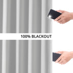 Rideaux occultants 100 % en faux lin exclusifs, bloquant la chaleur et la lumière (1 panneau)