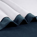 Rideau occultant en velours bleu nuit Signature Exclusive Fabrics