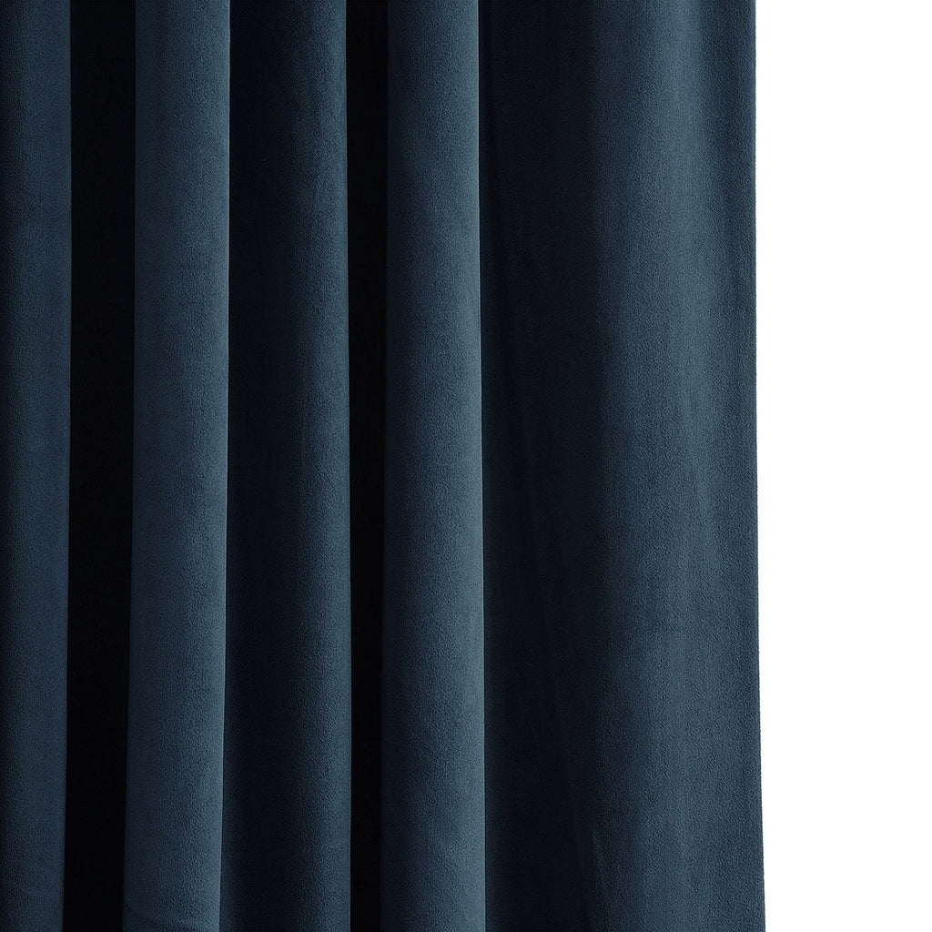 Rideau occultant en velours bleu nuit Signature Exclusive Fabrics