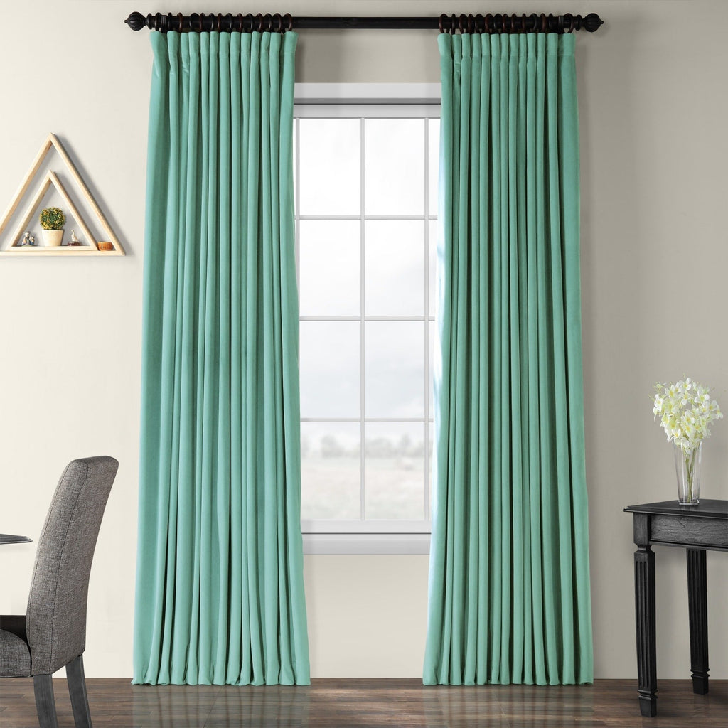 Rideaux occultants extra larges en velours Signature Exclusive Fabrics (1 panneau) - Rideaux occultants luxueux