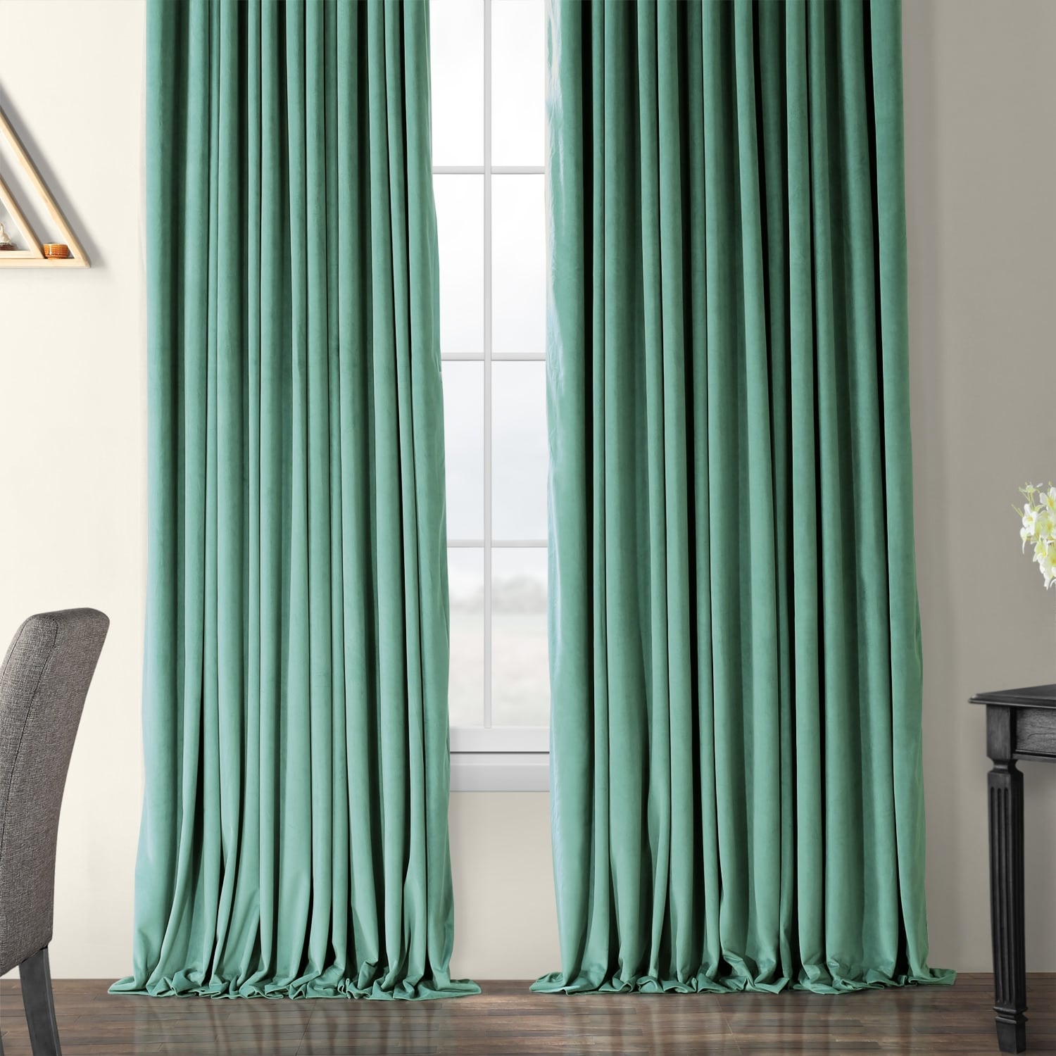 Rideaux occultants extra larges en velours Signature Exclusive Fabrics (1 panneau) - Rideaux occultants luxueux
