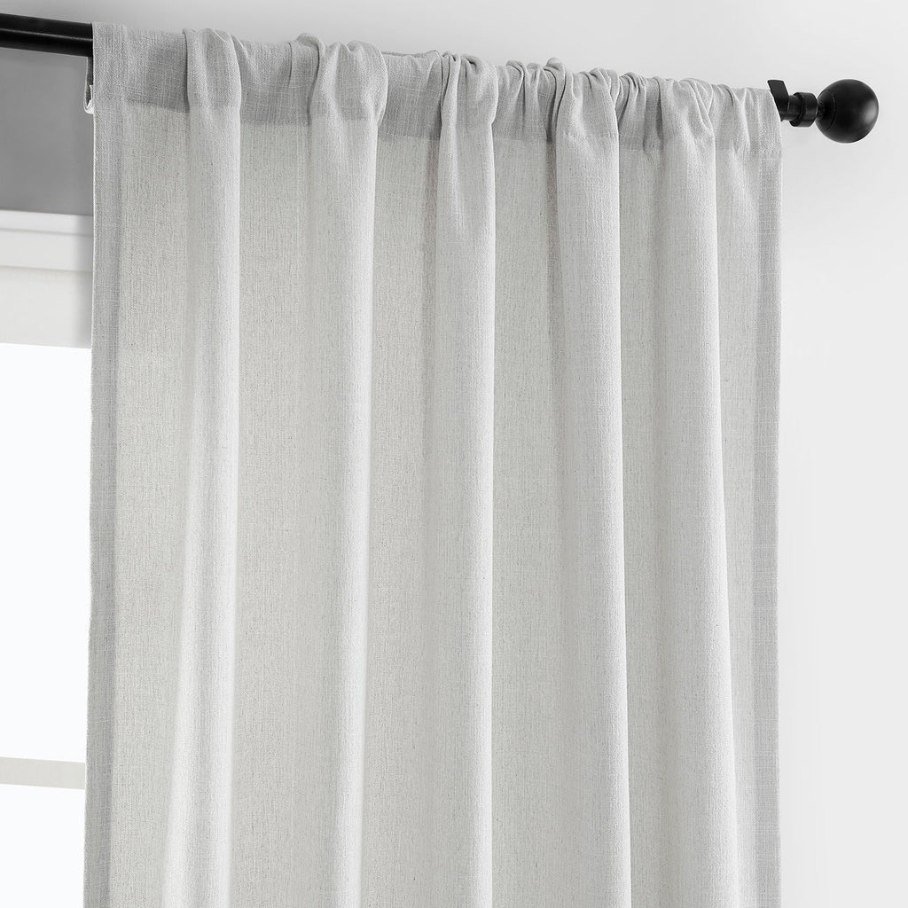 Rideaux en faux lin Exclusive Fabrics - 2 panneaux - Rideaux de fenêtre filtrant la lumière