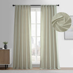 Rideaux en faux lin Exclusive Fabrics - 2 panneaux - Rideaux de fenêtre filtrant la lumière