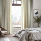 Rideaux en faux lin Exclusive Fabrics - 2 panneaux - Rideaux de fenêtre filtrant la lumière