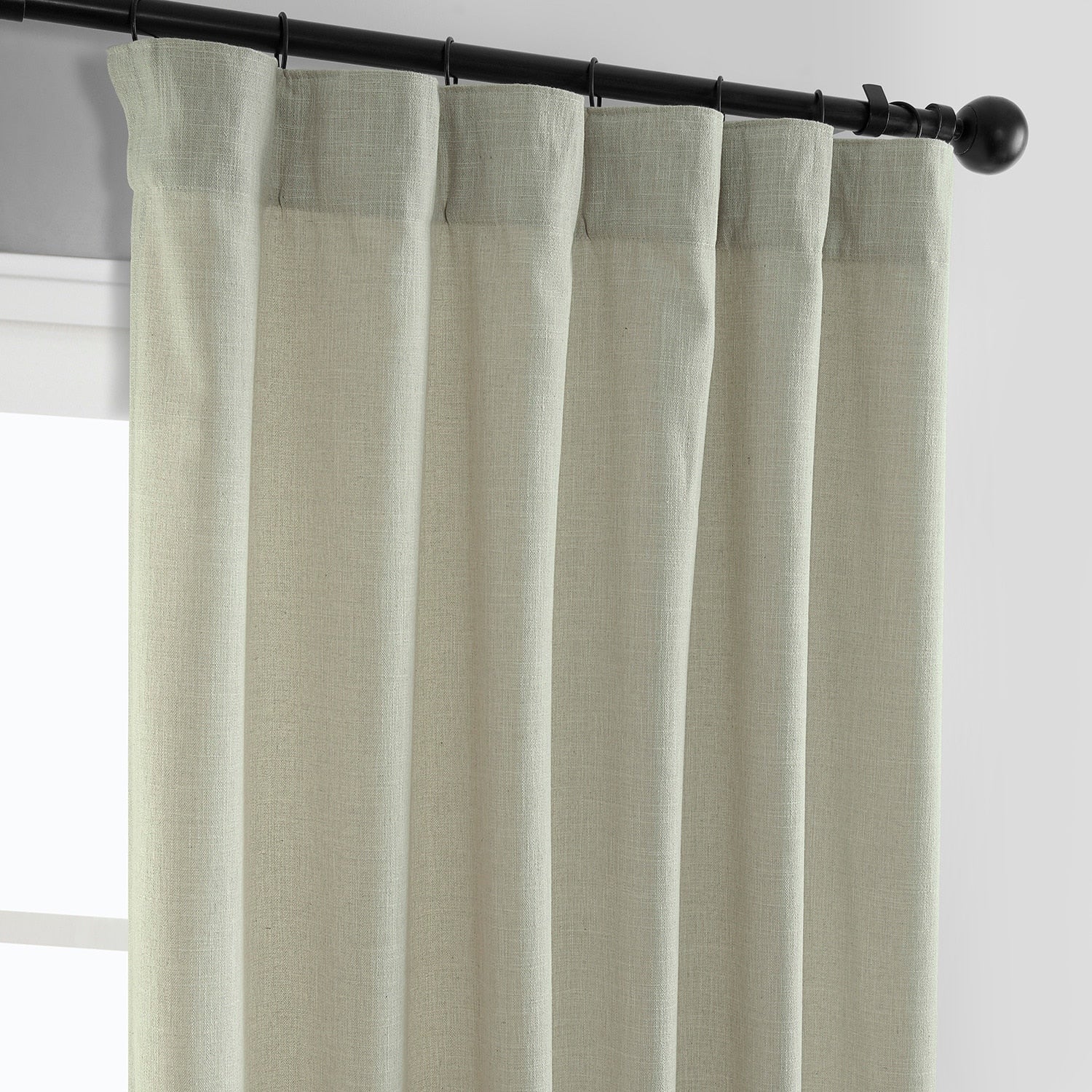 Rideaux en faux lin Exclusive Fabrics - 2 panneaux - Rideaux de fenêtre filtrant la lumière
