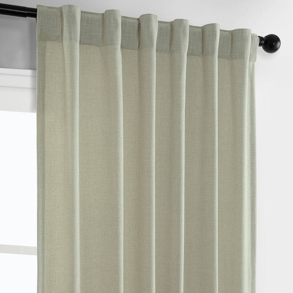 Rideaux en faux lin Exclusive Fabrics - 2 panneaux - Rideaux de fenêtre filtrant la lumière