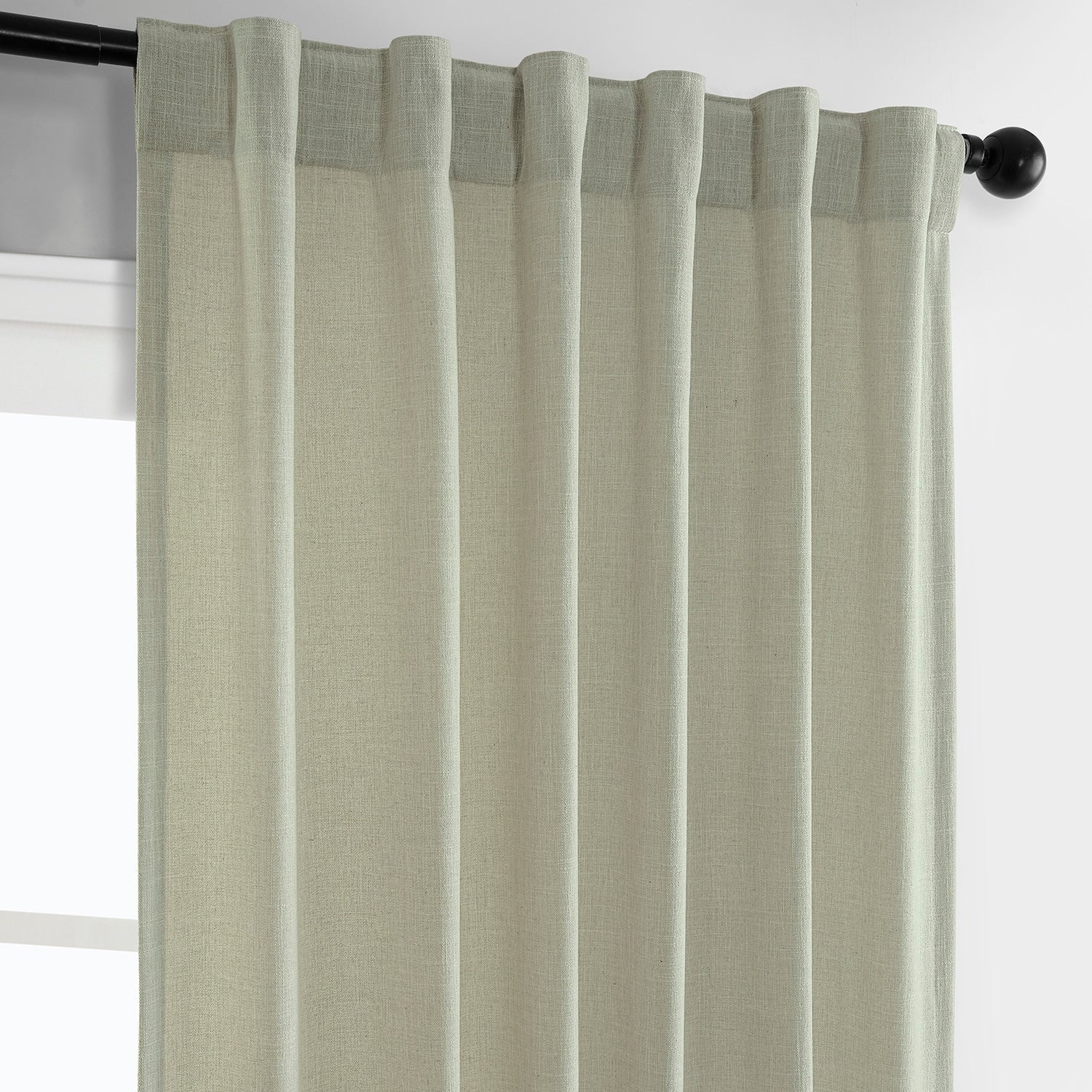 Rideaux en faux lin Exclusive Fabrics - 2 panneaux - Rideaux de fenêtre filtrant la lumière