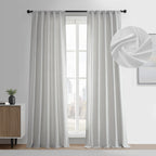 Rideaux en faux lin Exclusive Fabrics - 2 panneaux - Rideaux de fenêtre filtrant la lumière
