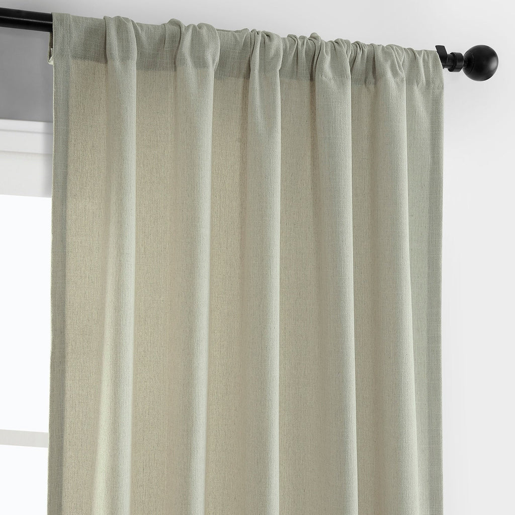 Rideaux en faux lin Exclusive Fabrics - 2 panneaux - Rideaux de fenêtre filtrant la lumière