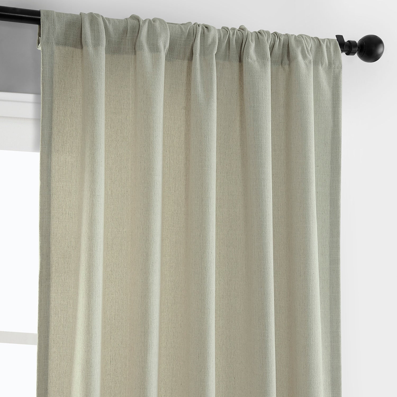Rideaux en faux lin Exclusive Fabrics - 2 panneaux - Rideaux de fenêtre filtrant la lumière