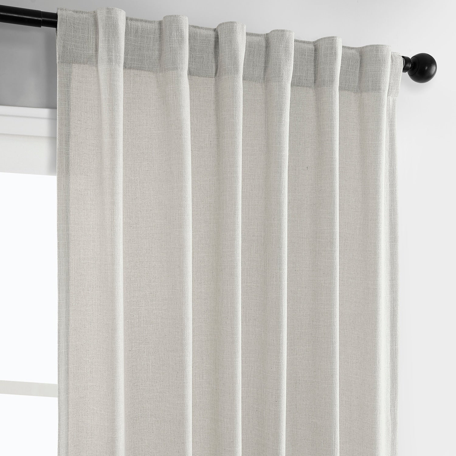 Rideaux en faux lin Exclusive Fabrics - 2 panneaux - Rideaux de fenêtre filtrant la lumière