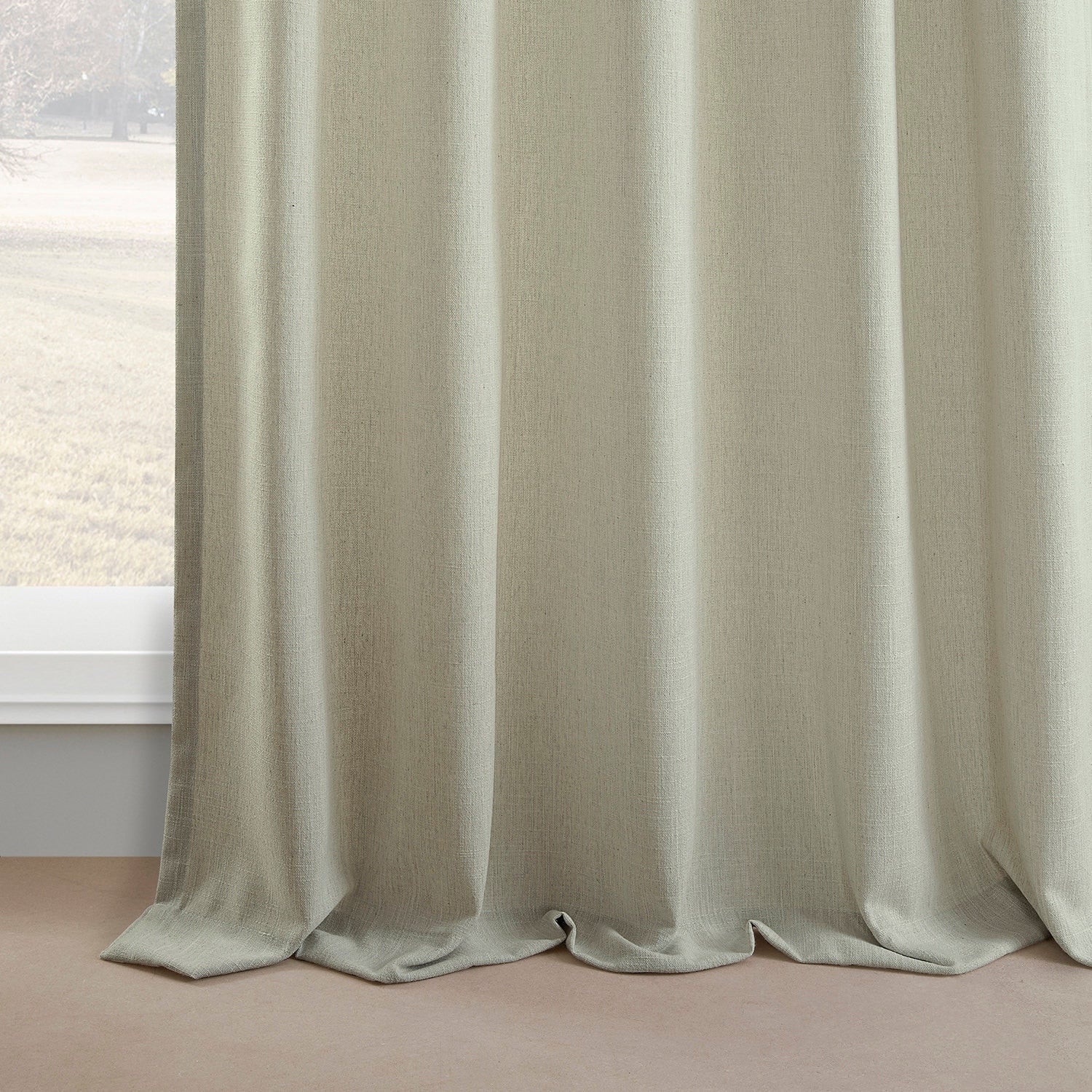 Rideaux en faux lin Exclusive Fabrics - 2 panneaux - Rideaux de fenêtre filtrant la lumière