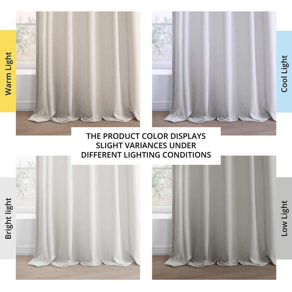 Rideaux en faux lin Exclusive Fabrics - 2 panneaux - Rideaux de fenêtre filtrant la lumière