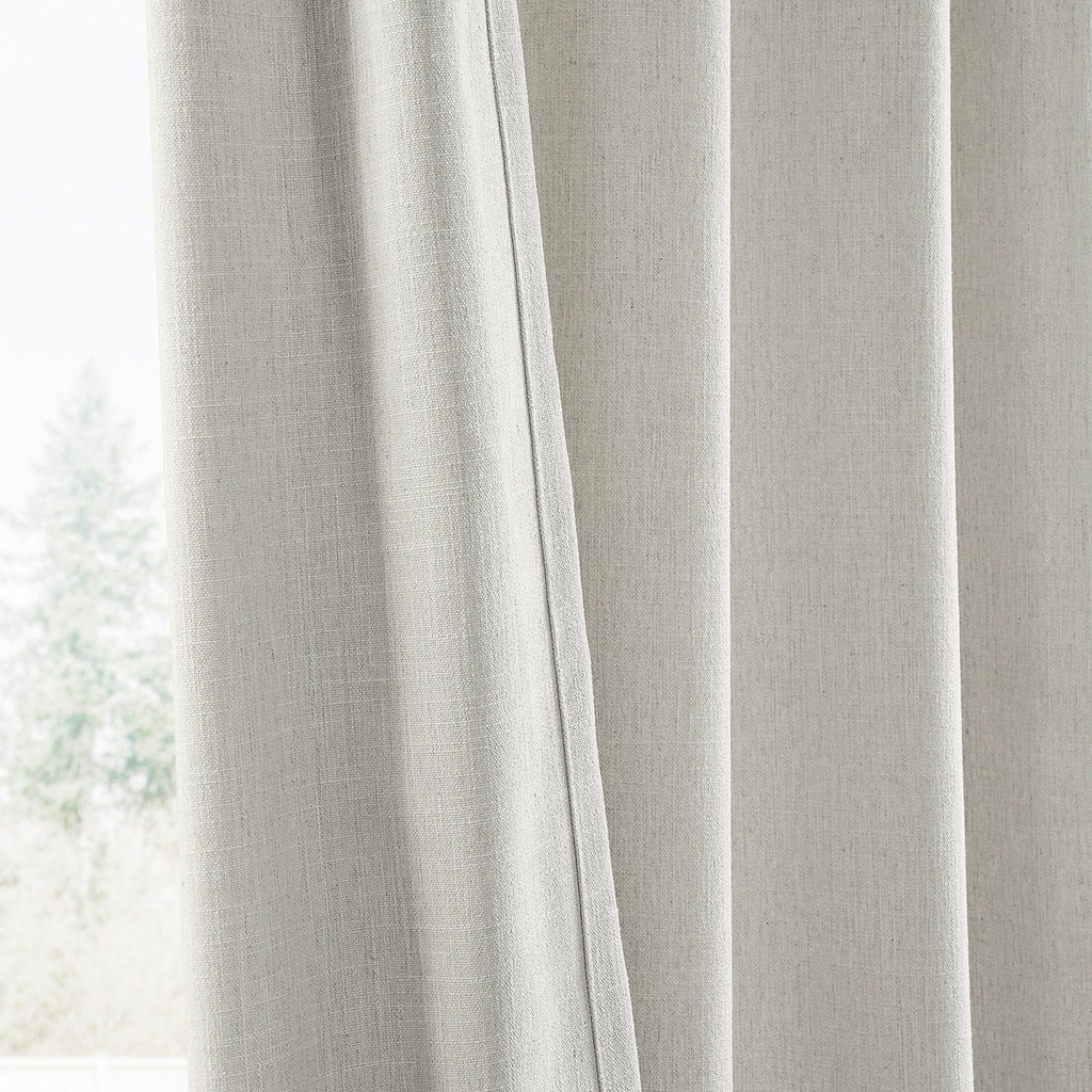 Rideaux en faux lin Exclusive Fabrics - 2 panneaux - Rideaux de fenêtre filtrant la lumière