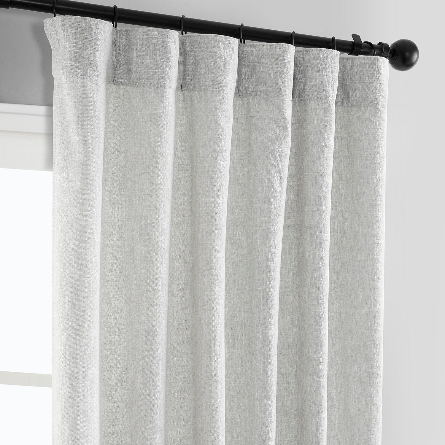 Rideaux en faux lin Exclusive Fabrics - 2 panneaux - Rideaux de fenêtre filtrant la lumière
