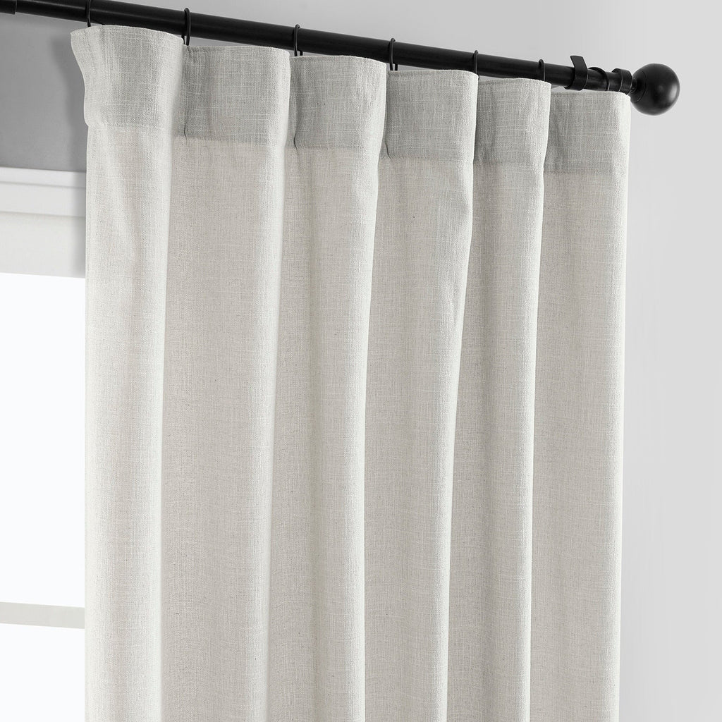 Rideaux en faux lin Exclusive Fabrics - 2 panneaux - Rideaux de fenêtre filtrant la lumière