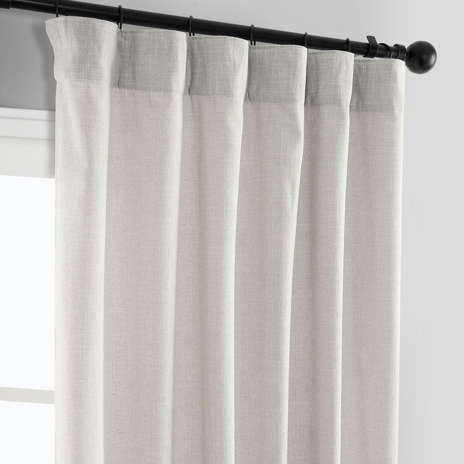 Rideaux en faux lin Exclusive Fabrics - 2 panneaux - Rideaux de fenêtre filtrant la lumière
