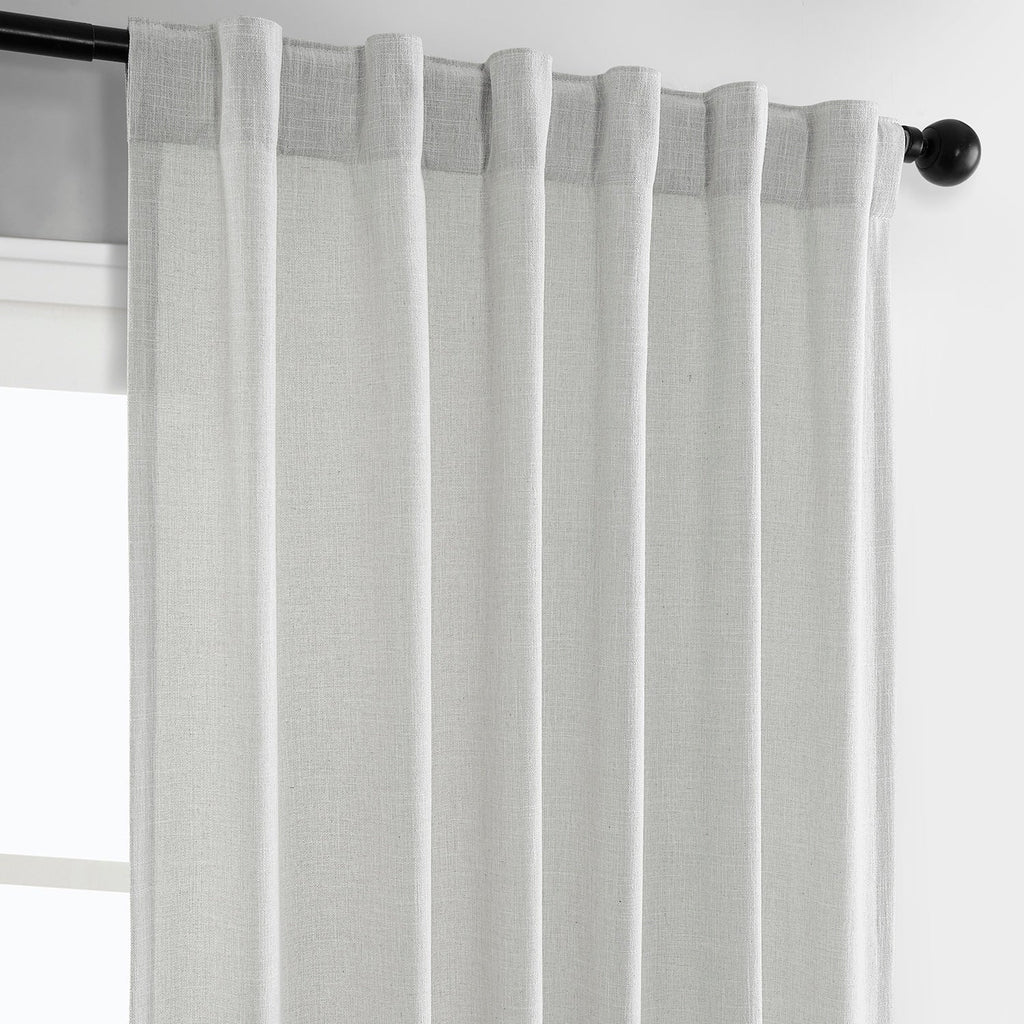 Rideaux en faux lin Exclusive Fabrics - 2 panneaux - Rideaux de fenêtre filtrant la lumière