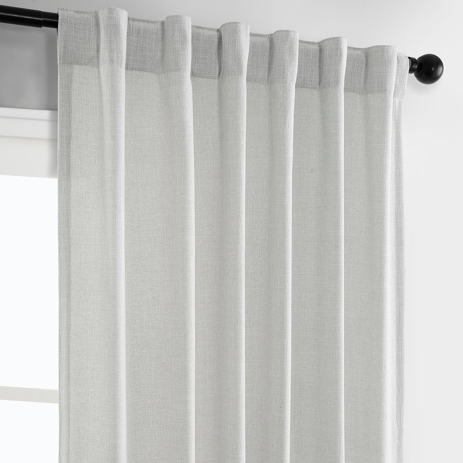 Rideaux en faux lin Exclusive Fabrics - 2 panneaux - Rideaux de fenêtre filtrant la lumière