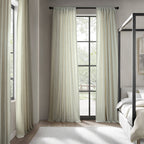 Rideaux en faux lin Exclusive Fabrics - 2 panneaux - Rideaux de fenêtre filtrant la lumière