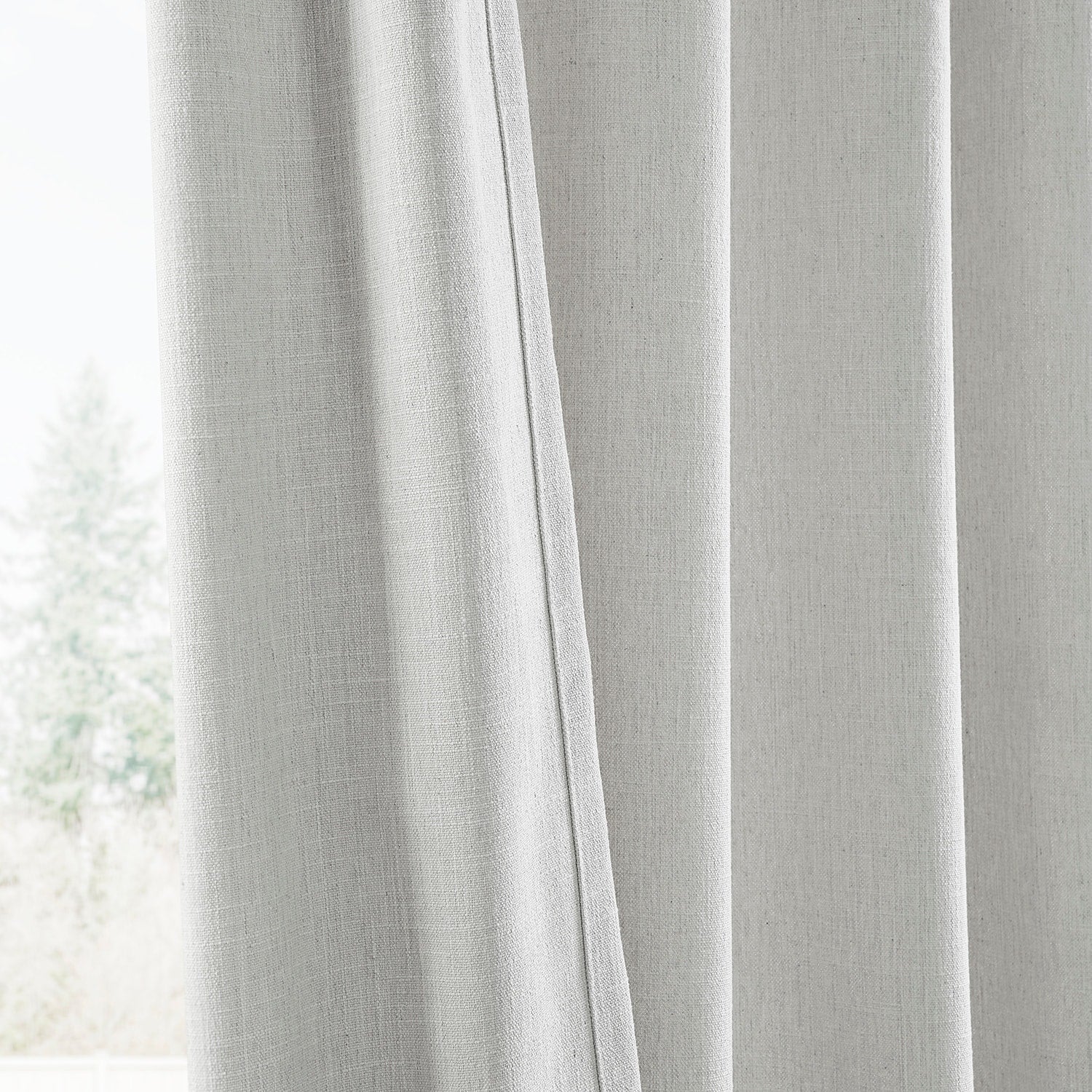 Rideaux en faux lin Exclusive Fabrics - 2 panneaux - Rideaux de fenêtre filtrant la lumière