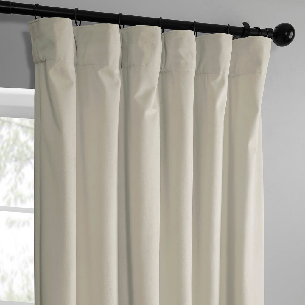 Rideaux occultants en velours Simply Velvet de Exclusive Fabrics, lot de 2 panneaux – Rideaux de fenêtre en velours pour salon et chambre