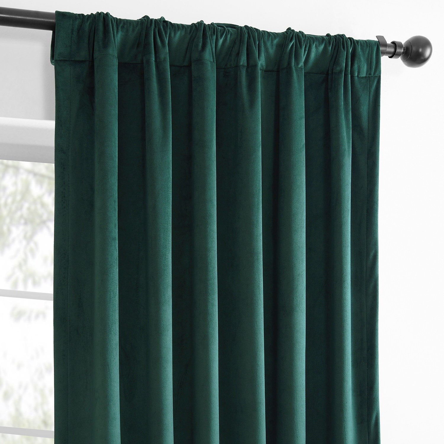 Rideaux occultants en velours Simply Velvet de Exclusive Fabrics, lot de 2 panneaux – Rideaux de fenêtre en velours pour salon et chambre