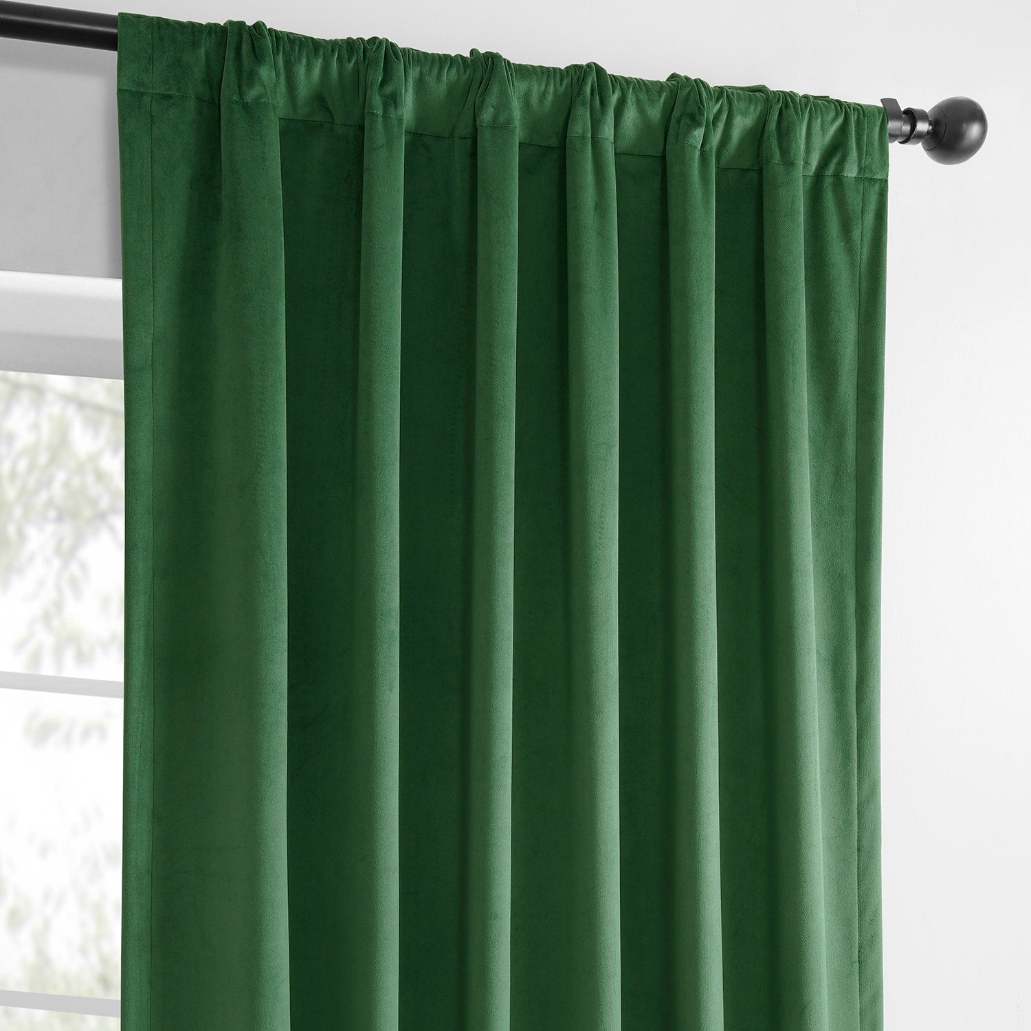 Rideaux occultants en velours Simply Velvet de Exclusive Fabrics, lot de 2 panneaux – Rideaux de fenêtre en velours pour salon et chambre