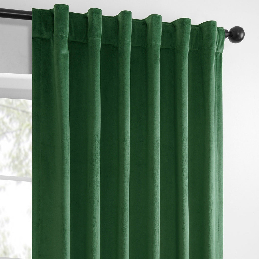 Rideaux occultants en velours Simply Velvet de Exclusive Fabrics, lot de 2 panneaux – Rideaux de fenêtre en velours pour salon et chambre