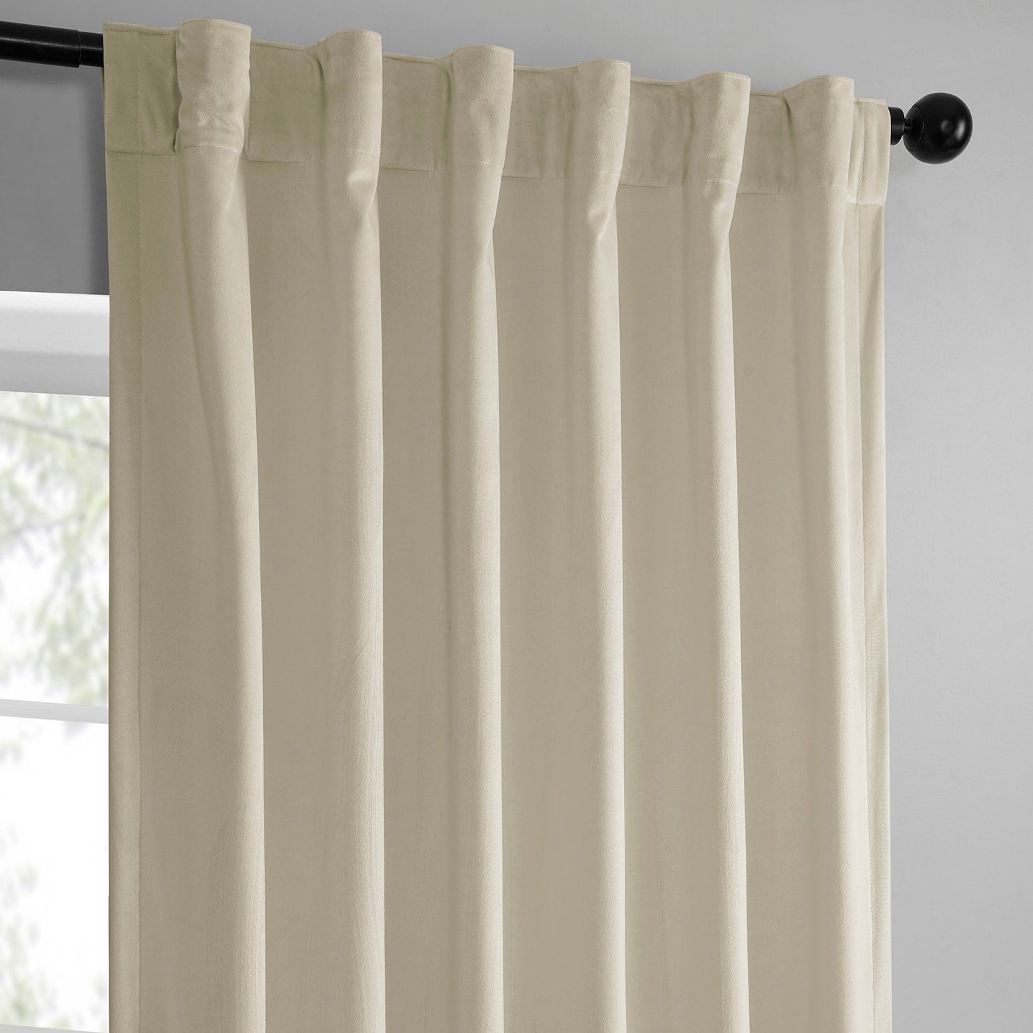 Rideaux occultants en velours Simply Velvet de Exclusive Fabrics, lot de 2 panneaux – Rideaux de fenêtre en velours pour salon et chambre