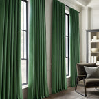 Rideaux occultants en velours Simply Velvet de Exclusive Fabrics, lot de 2 panneaux – Rideaux de fenêtre en velours pour salon et chambre