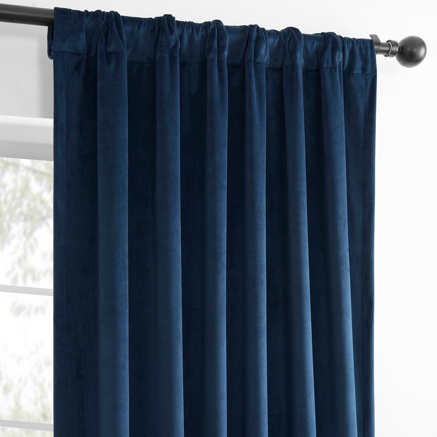 Rideaux occultants en velours Simply Velvet de Exclusive Fabrics, lot de 2 panneaux – Rideaux de fenêtre en velours pour salon et chambre