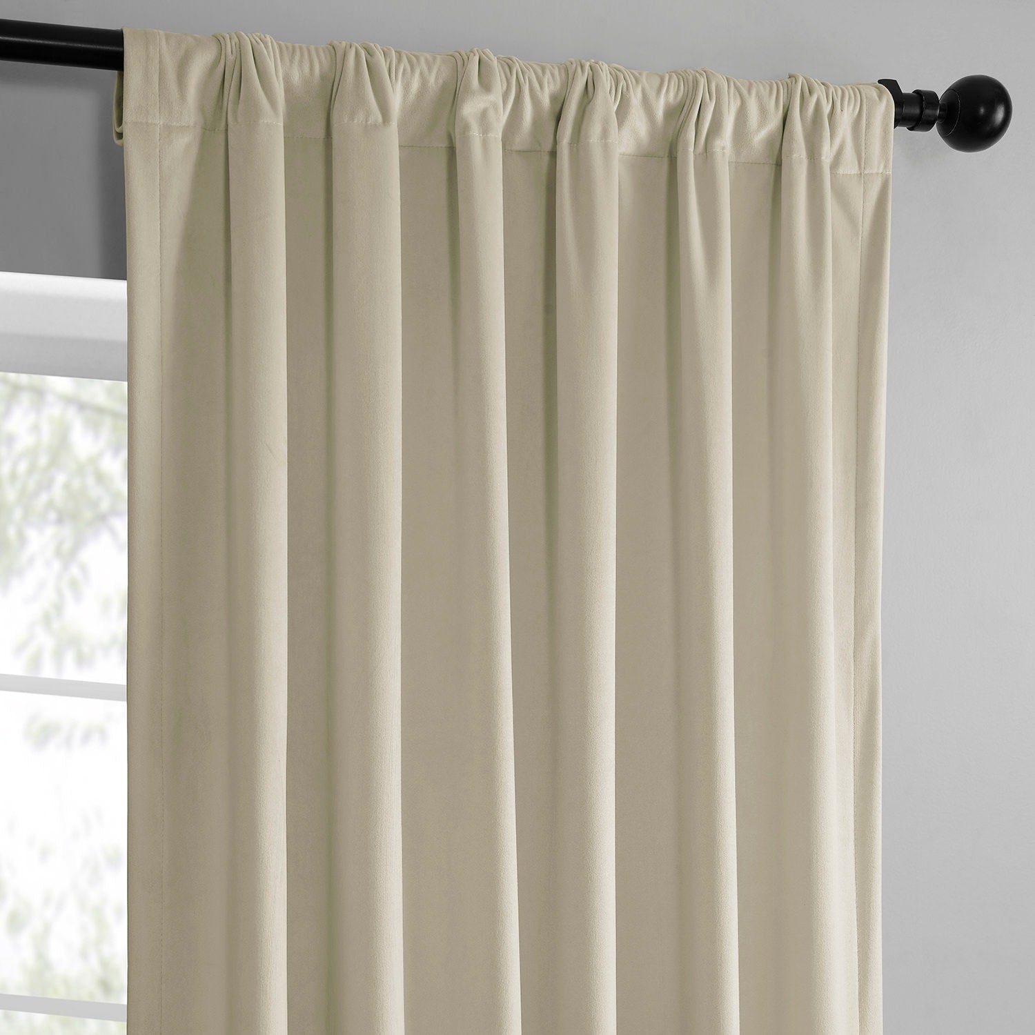 Rideaux occultants en velours Simply Velvet de Exclusive Fabrics, lot de 2 panneaux – Rideaux de fenêtre en velours pour salon et chambre